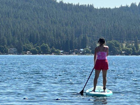They had multiple paddle boards for rent, we enjoyed viewing the lake this way.