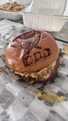 Double patty bacon smash burger!