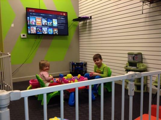 Mattie and Anthony in the Kid's Korral.