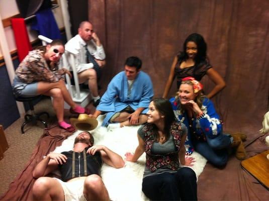 Talent waiting for photoshoot