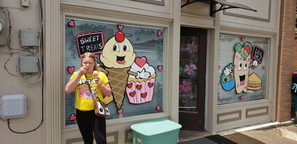 Artwork on side of building