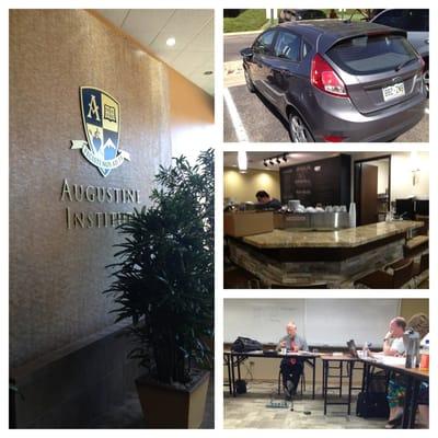 Great place, here is the entry, one of the profs, and my rental car!