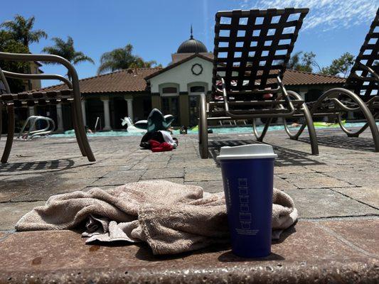 Visiting my daughter. Nice pool!