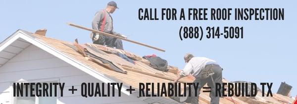 www.facebook.com/texasroofingcontractor
www.rebuildtx.com
469-892-6001