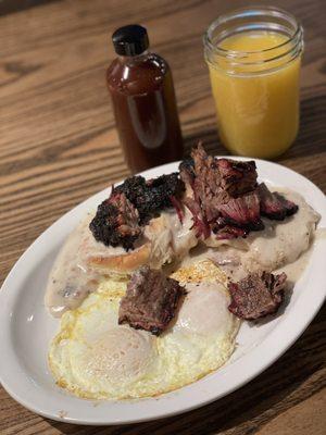 Biscuit & Brisket breakfast