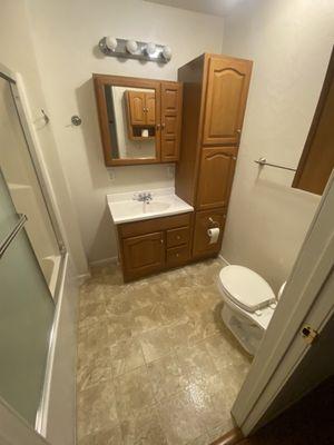 New restroom,new flooring,all components are new