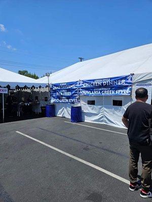 In line for the food