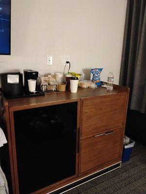 Closed micro and fridge