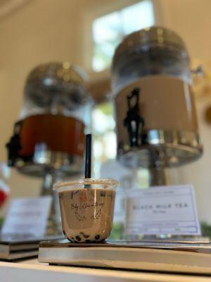 They even customized these cute labels for our cups to fit with the baby shower theme