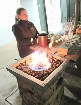 Smores for dessert is an option