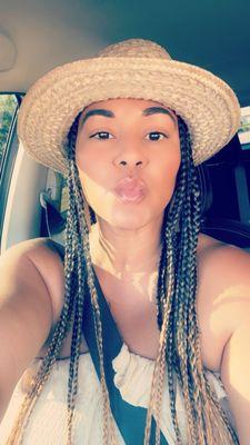 Summer braids on my naturally curly hair