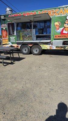 The truck sits on Stockton Blvd near Fleming Ave