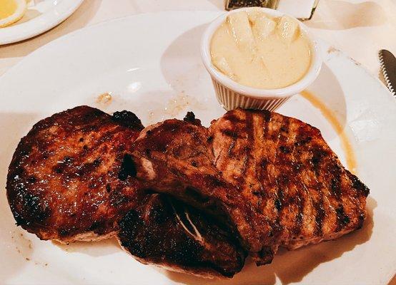 pork chops w/ apple dijon