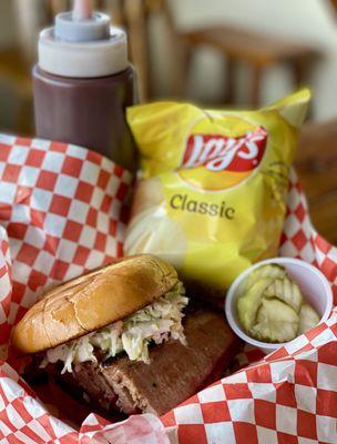 Sliced Brisket Sandwich