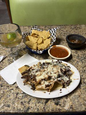 Fajita nachos half portions which