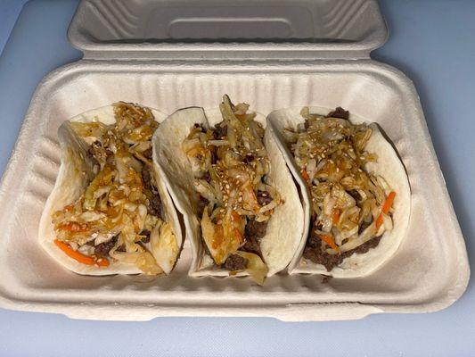 Wagyu Ground Beef, Asian Seasoning, Coleslaw