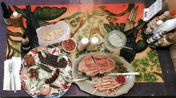 Jumbo food portions. Arrive hungry.