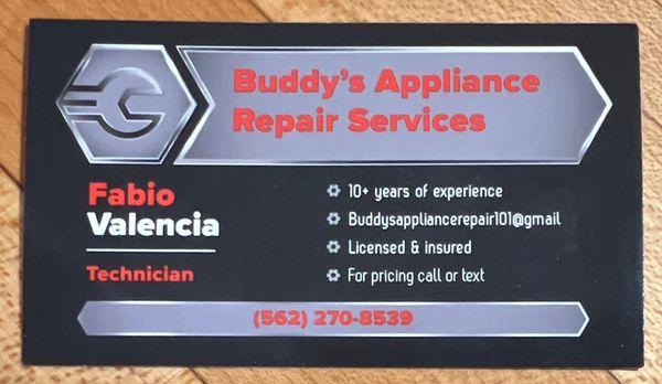 Buddys appliance repair services
