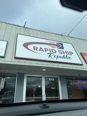 The front sign to Rapid Ship Republic
