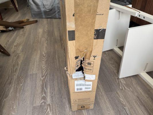 A tv that has made it fine across three interstate moves and they damaged this one