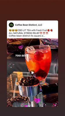 All Natural CBD LIT Berry TEA with 100% Real Fruit