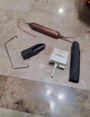 These are the parts they changed out and bill my home warranty for a compressor