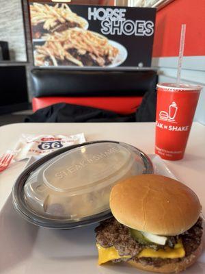 Classic Original Double Steakburger with Cheese and Chili Cheese Fries