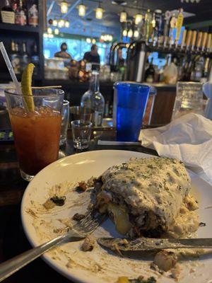 Breakfast burrito with gravy