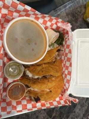 #4 Quesabirria Plate with Consomé