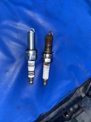Spark plug exchange