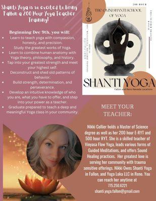 Our 200 hour Yoga Teacher Training will begin December 9! You still have time to sign up, but hurry hurry!! Materials go to print soon