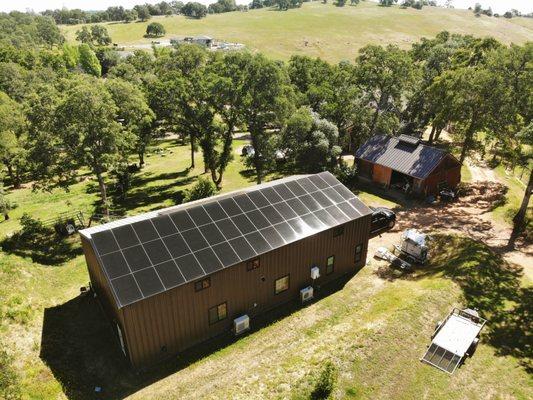 Clean solar install on barn