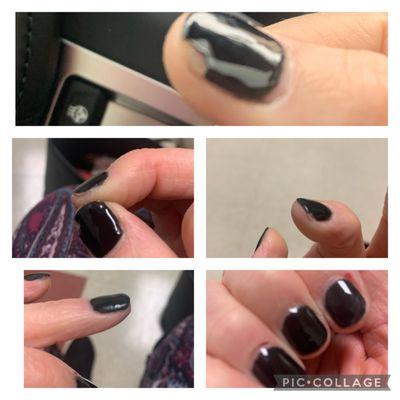 Nails done less than 48 hours ago.
