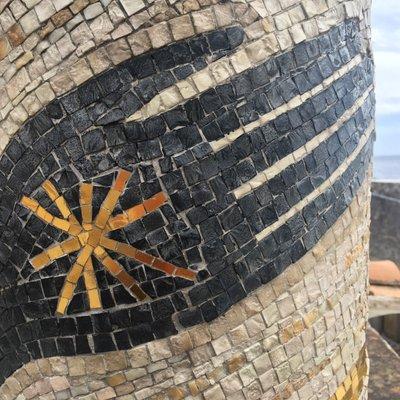 Healing hand mosaic in Positano, Italy