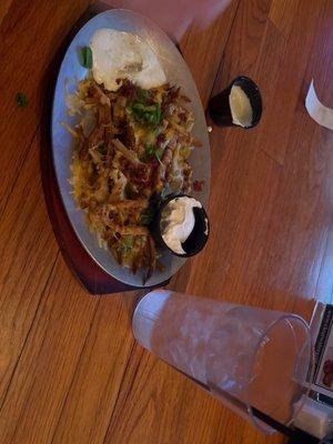 Cheese fries. A lot smaller than expected.