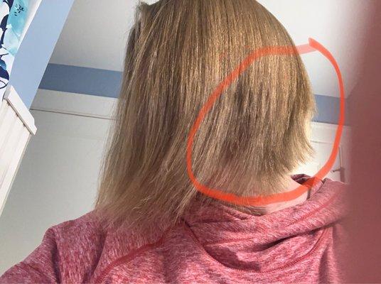 Uneven, plus a chunk.