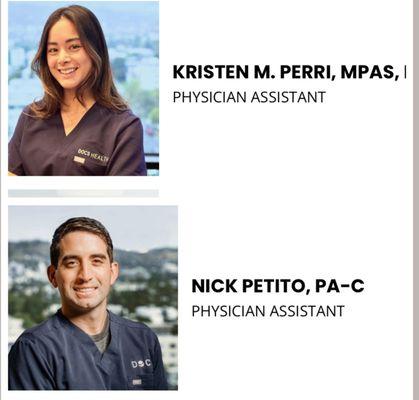 2 great PA-C's Got a steroid injection with ZERO pain . These 2 took the time to explain what they would be doing & what to expect.