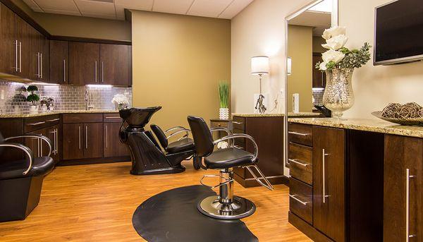 Interior of a Deluxe Single Salon Suite at Salon Treuvis Studio Suites in Clinton Township, MI...