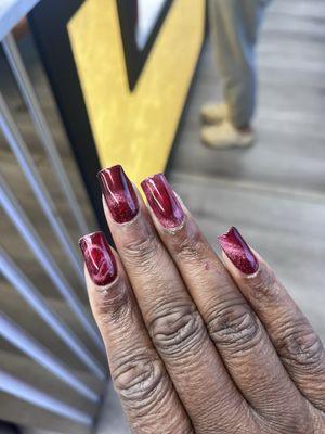 This is the second time I went a month later and John did them for me. He introduced me to cat eye technique. I like them.