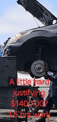 My mercedes s u v being worked on. But not by Glenview auto!