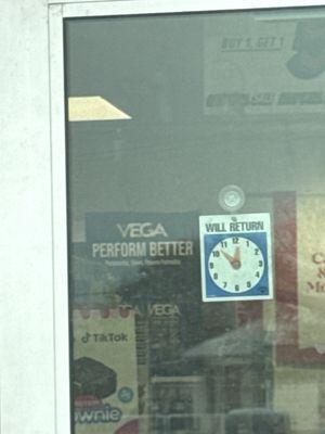 Will Return sign faded from so much use.