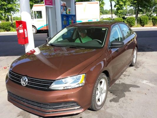 The first VW (& brown) rental car I'd ever gotten! It was great!!