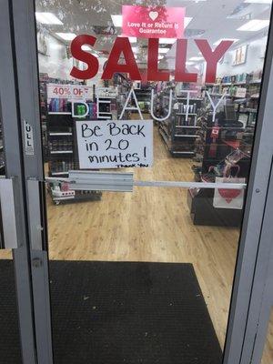 Closed for 20 minutes??