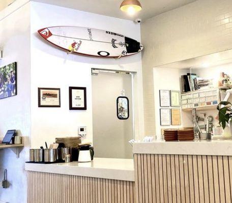 This cool, local coffee shop has the San Clemente surf vibe.