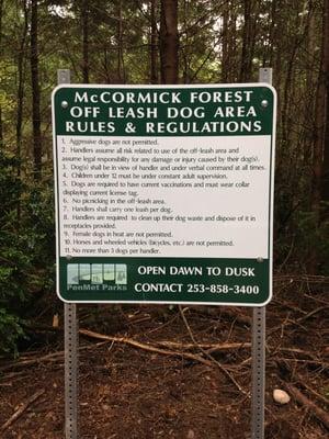 Mccormick Forest Off Leash Dog Area