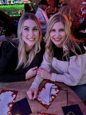 Sisters enjoying the Gatsby atmosphere.