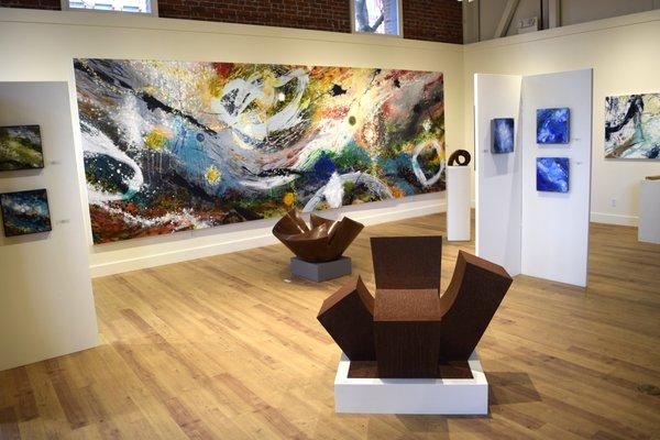 Main Gallery exhibition November 2016, "Contemporary Abstractionists: Jan Hoy and Stephen Yates."