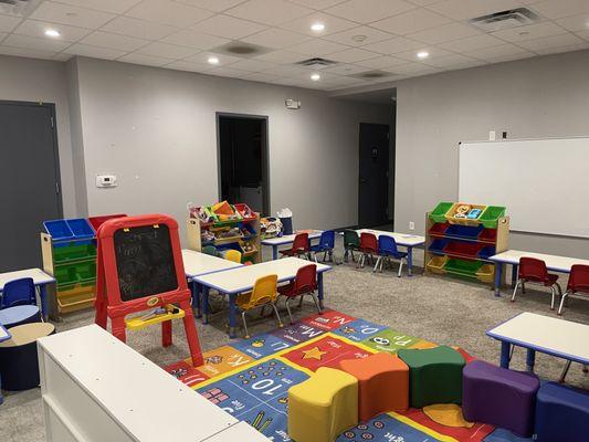 Our preschool engagement classroom.