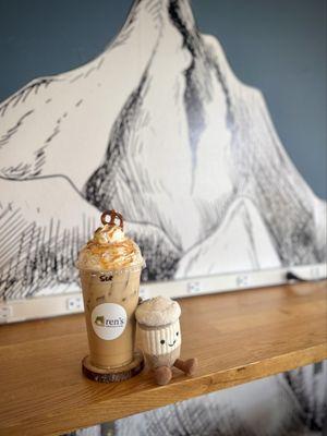 Salted caramel latte (with my little coffee to go jellycat) :)