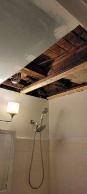 we do the carpentry and the plumbing. there was a very bad leak here.